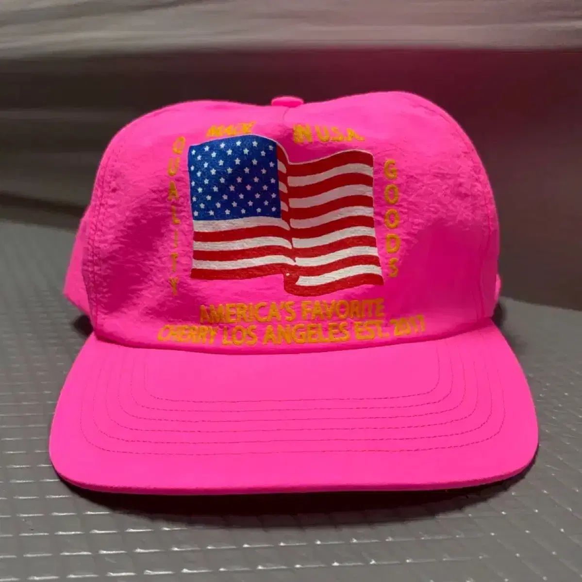 さくらんぼ la 星条旗 帽子 cherry