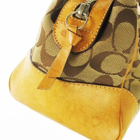 コーチ COACH ハンドバッグ ミニボストン キャンバス レザー 革