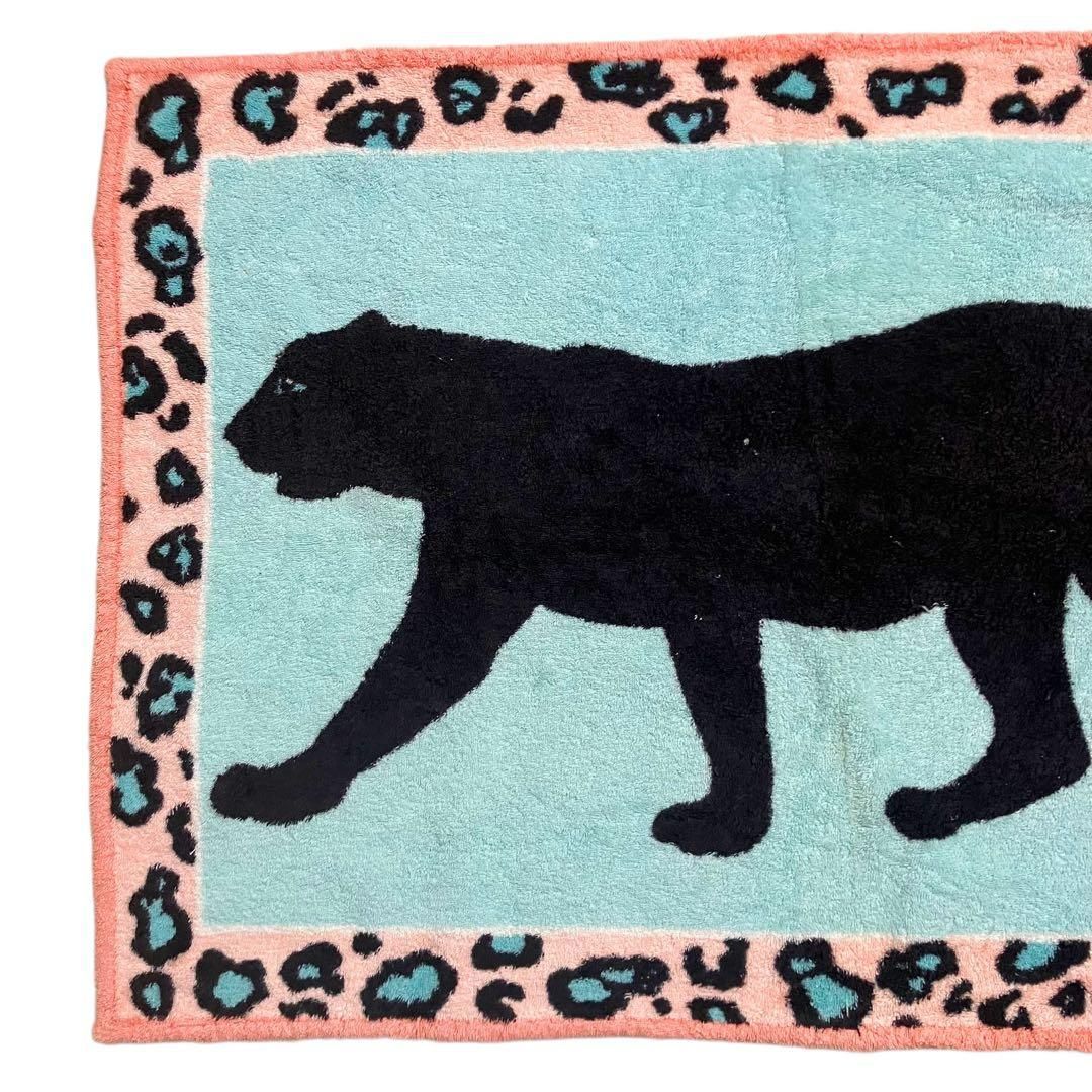 ⭐️良品⭐️ エルメス ビーチタオル パンサー 黒豹 マット ピンク