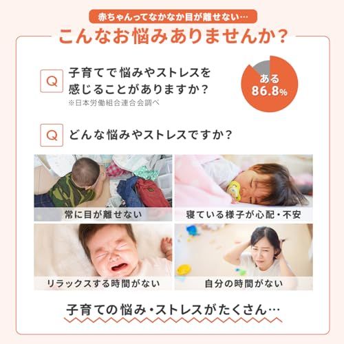 SecuSTATION セキュベビーネット スマホ対応 ベビーモニター 5インチ 大画面 温度センサー 夜間暗視 赤く光らない 泣き声検知 子守歌機能 見守りカメラ 赤ちゃん ベビー みまもり モニター 取扱品 防犯設備士推薦 国 7 ece 9892