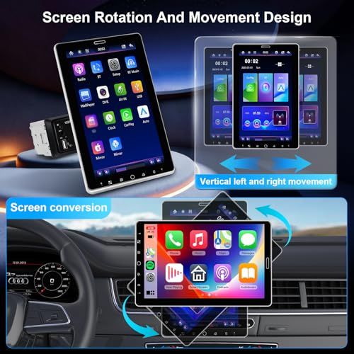 10.1インチ回転式タッチスクリーンMirrorLink対応カーオーディオBluetooth 1