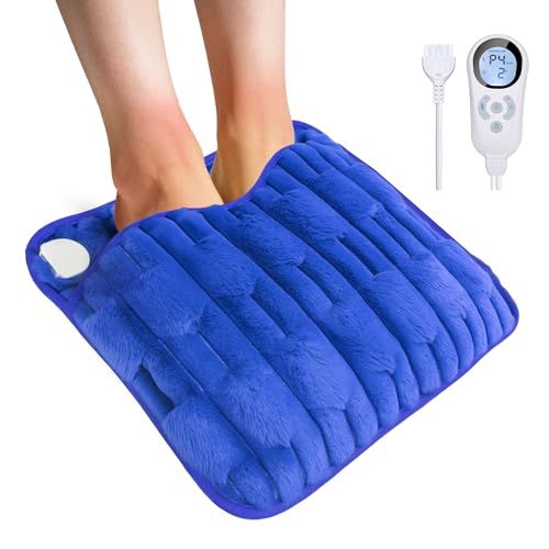 電気足温器 2025 新登場 電気フットウォーマー 速暖 柔らかいウサギ毛調フリース 抗菌 防臭 軽量 過熱保護 多用途 丸洗い可 省エネ 収納簡単 足元ヒーター ６段温度調整 5 段階タイマー機能 ホットマット 足元 あったかグッズ 9 f 445 b 4 a