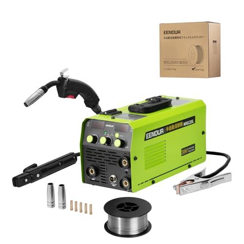 EENOUR 半自動溶接機 MIG 120 L 最大出力120 A 1台3役 ノンガスMIG 被覆アーク LIFT TIGに対応 液晶表示 インバーター搭載 100 V ノンガス溶接機 アーク溶接機 電流 電圧 インダクタンス調整 定 d 66 de 315
