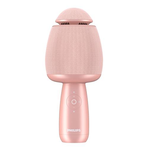 Philips フィリップス カラオケマイク Bluetooth ワイヤレスマイク 無線カラオケ 2600 mAh 充電式 エコー デュエット 伴奏 音量調整 音楽再生機能付き 5種のサウンドモード 家庭 パーティー用 携帯便利 A 8113 ccef