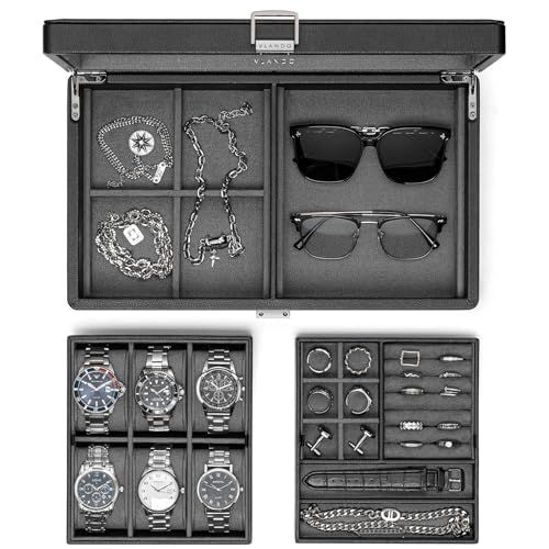 Vlando 腕時計ケース PU製 男性 収納ボックス ケース 収納 プレゼント 0 bde 1 d e