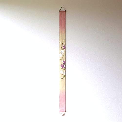 タペストリー おしゃれ 和風 和モダン 麻 縦長 細タペストリー 木蓮 wlj 2442 de 977 a 01