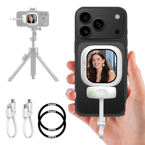 Vlogmate Mini Phone用自撮りモニター 自撮りスクリーン 超薄型 iPhone背面カメラモニター スマホ Vlog用モニター画面 高精細外部ディスプレイ Vlog記録 ビデオ録画 ライブ配信 TikTok撮影に最適 5310 ba 1 d