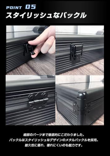  時計収納ケース 10本 アルミ 高耐久性 クッション付き 仕切り調節 ウォッチケース ブラック 056 f 7906 その他 キッチン 食器