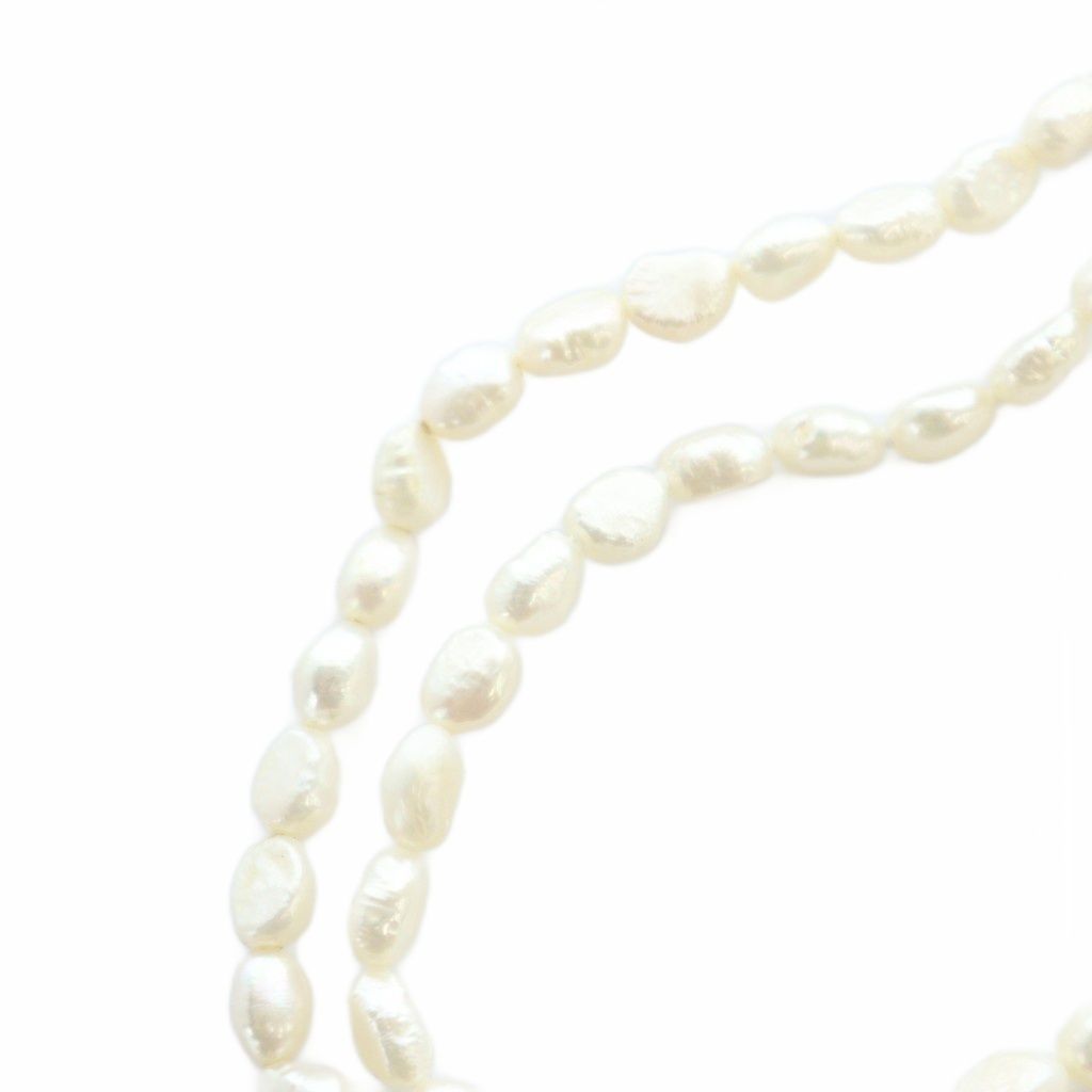 ノーブランド品 ネックレス アクセサリー 淡水パール 白 ホワイト