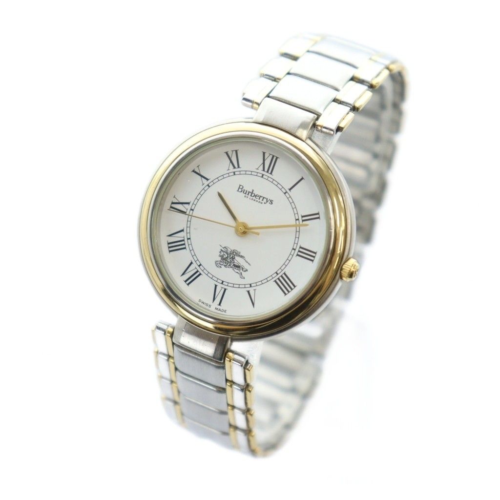 バーバリーズ Burberrys 8000 腕時計 ウォッチ クォーツ ローマン 白