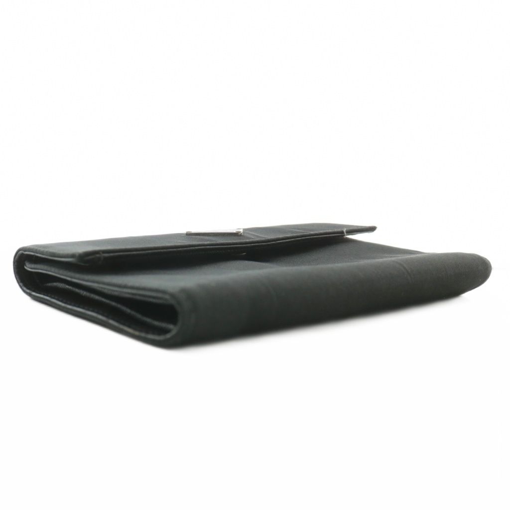 プラダ PRADA 財布 三つ折り ナイロン レザー 三角ロゴプレート 黒