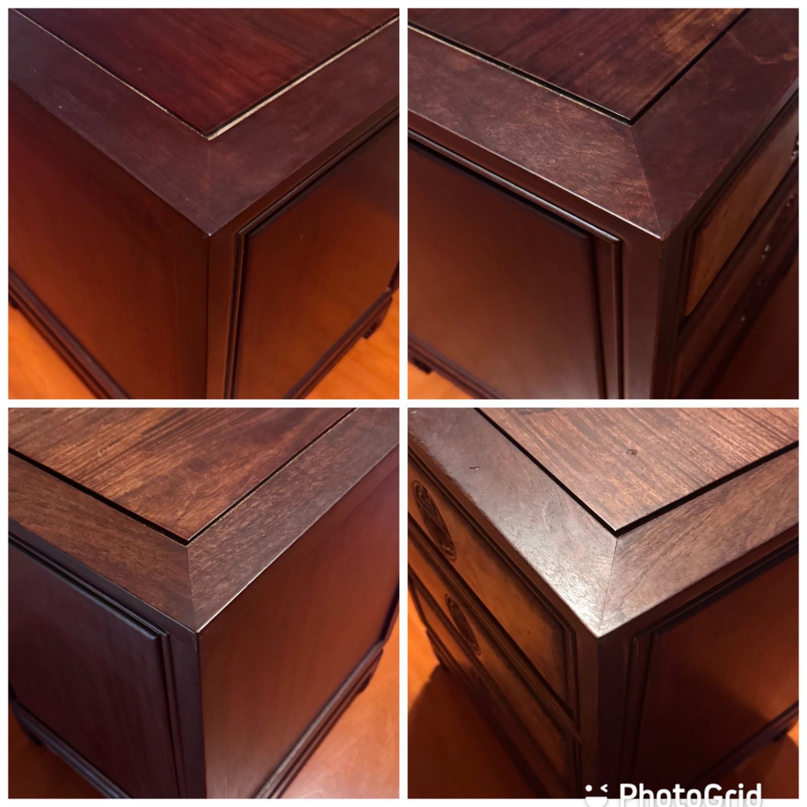 本花梨の重厚存在感 中国家具 花梨材 唐木 3段 チェスト 重厚 無垢