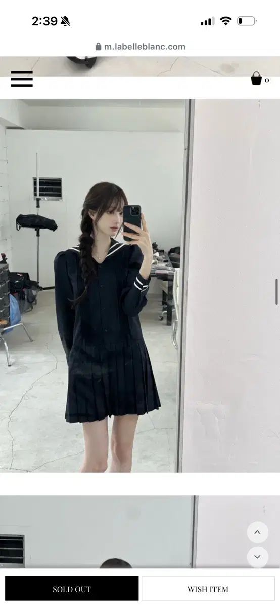 ラベルルブラン セーラー ブラック プリーツ ONE PIECE