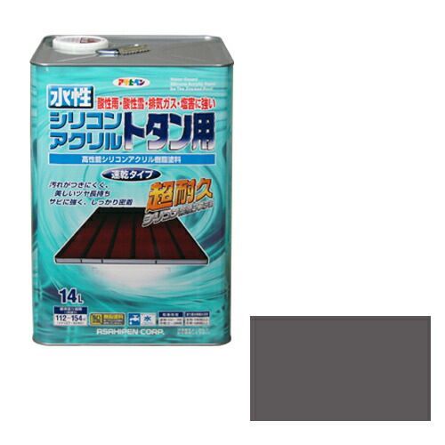 アサヒペン水性シリコンアクリルトタン用１４Ｌグレー