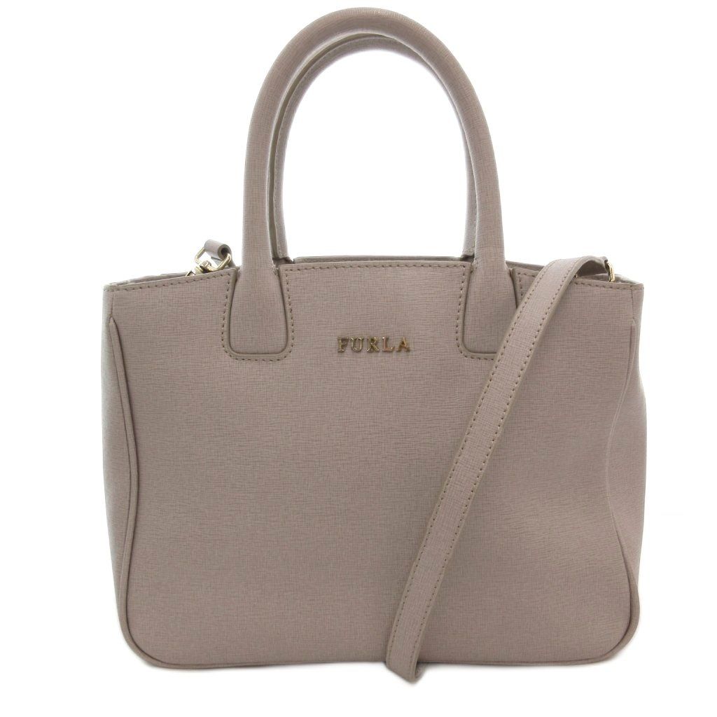 フルラ FURLA 美品 ハンドバッグ ショルダー 2way レザー 革 ロゴ