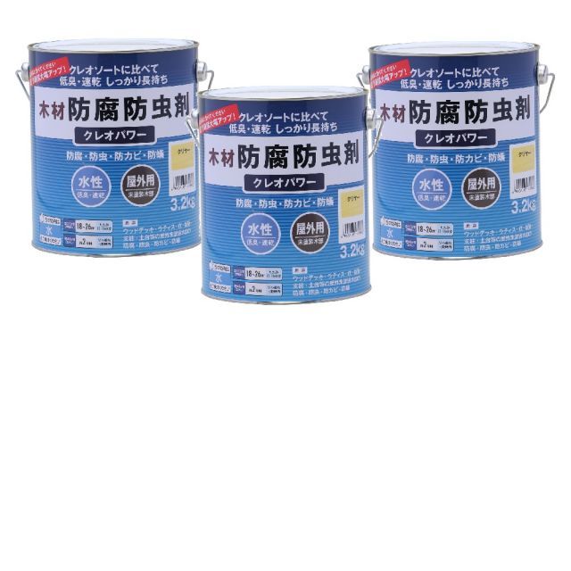 和信ペイント クレオパワー クリヤー 3.2kg ３缶セット