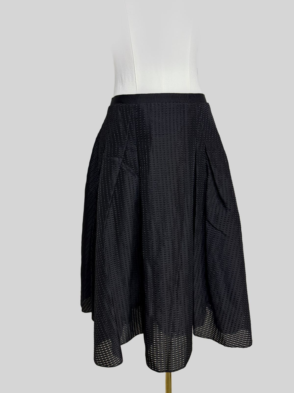 FOXEY フォクシーブティック 37968 ブラック コットンナイロンスカート 42