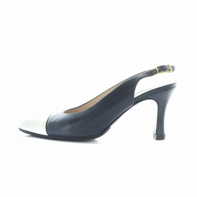 シャネル CHANEL パンプス ハイヒール ストラップ ロゴ ポインテッド