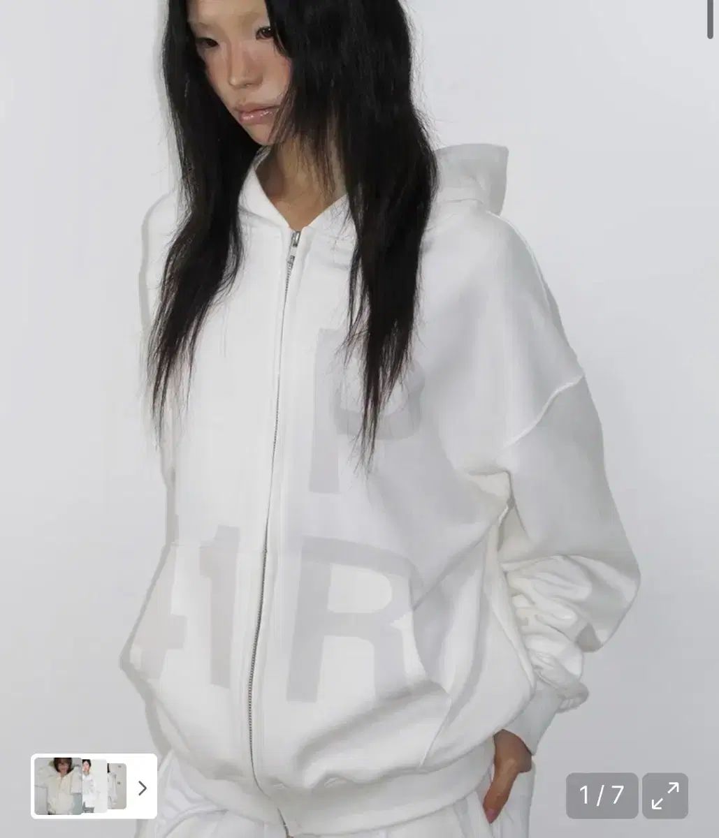 サイプレーフリー グラフィック ジップアップフーディー 白 アイボリー 起毛