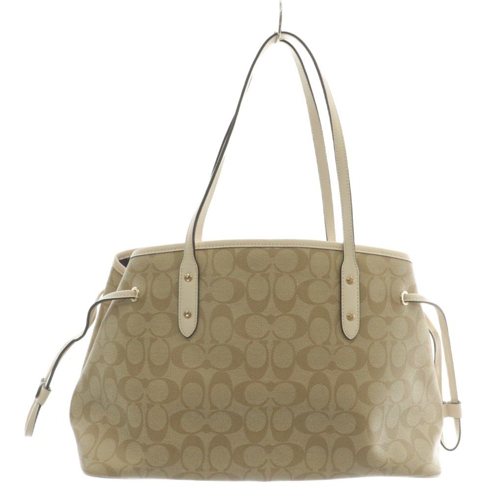 コーチ COACH トートバッグ ハンド PVC レザー シグネチャー 総柄 ロゴ