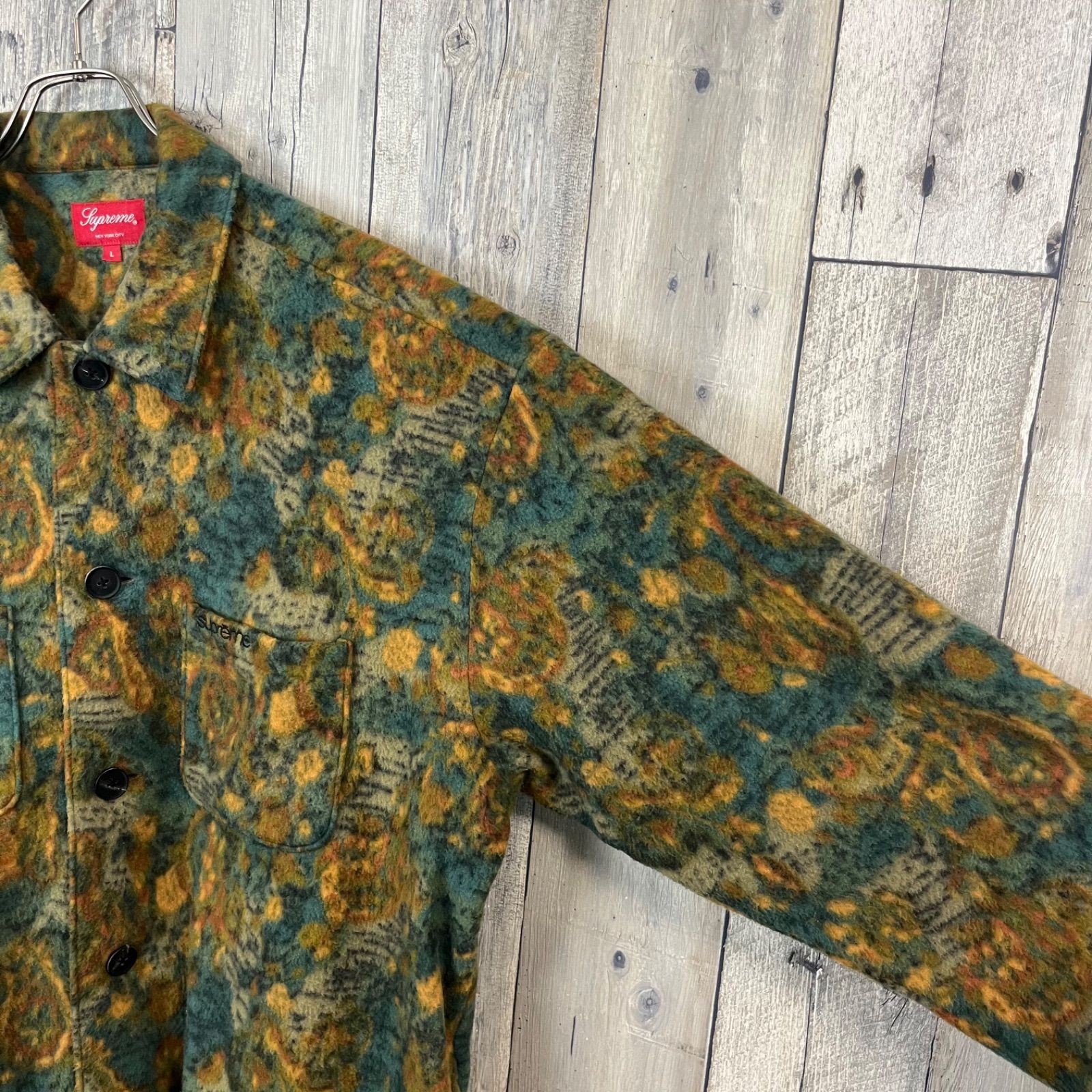 SUPREME シュプリーム 21AW PAISLEY FLEECE SHIRT ペイズリー アート柄