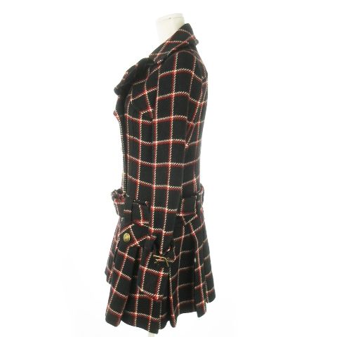 【BURBERRY バーバリーブルーレーベル】プリーツ トレンチコート チェック BURBERRY BLUE LABEL バーバリーブルーレーベル トレンチコート 切替