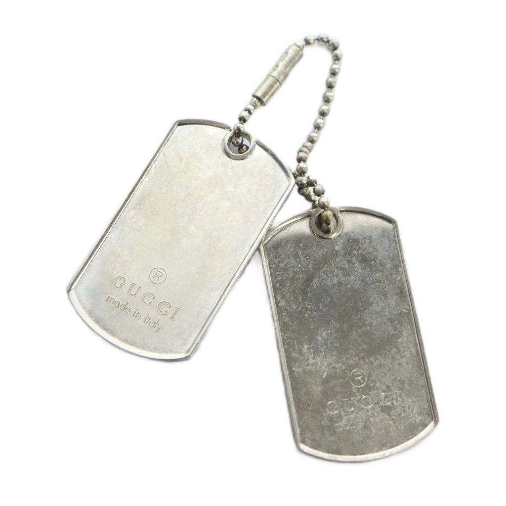 グッチ GUCCI チャーム ストラップ キーホルダー ロゴ ドッグタグ
