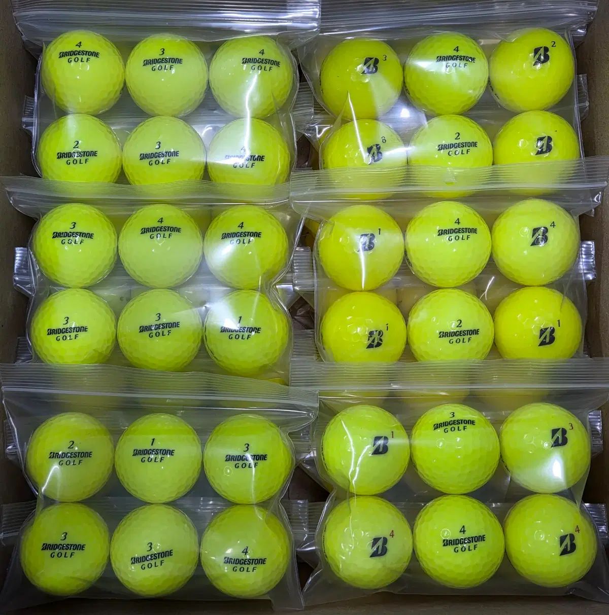 ブリヂストン A級 光沢 COLOR ロストボール 120球 ゴルフボール shop取引では対象外