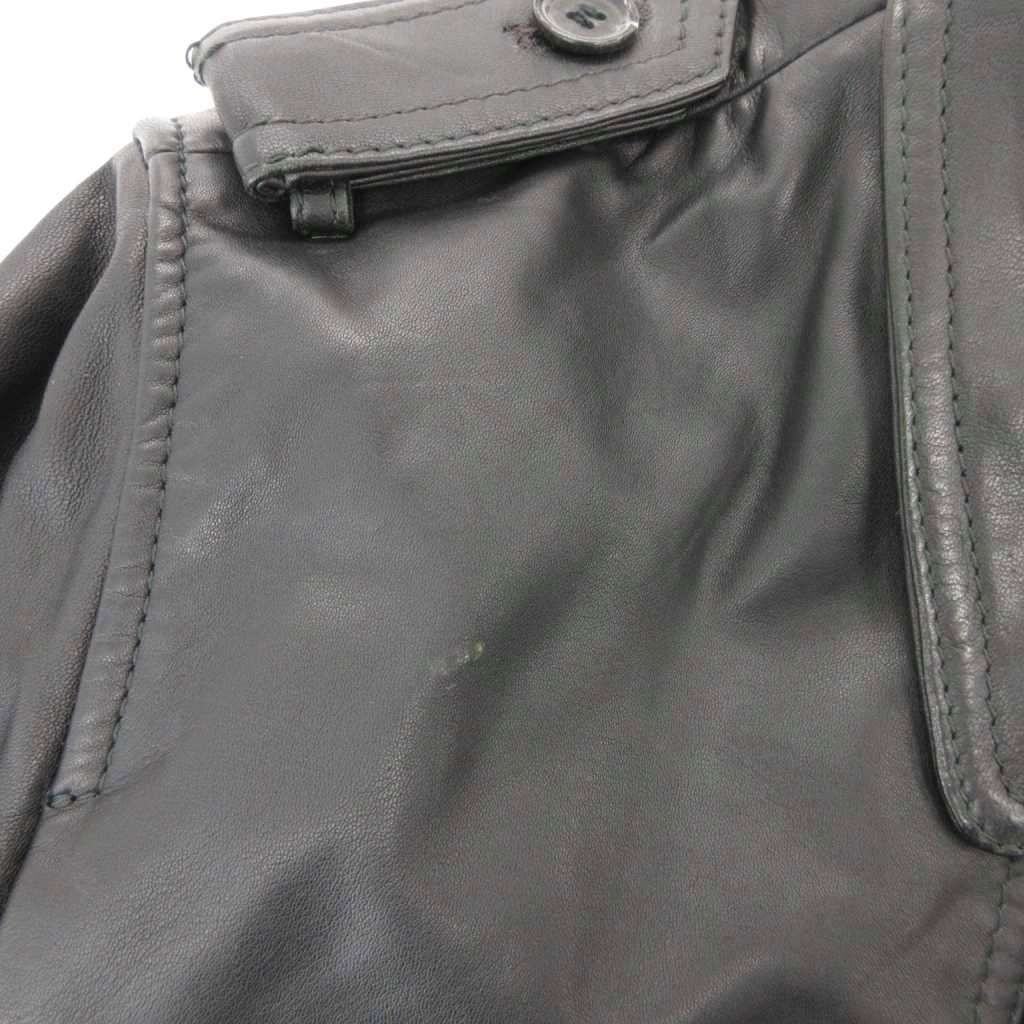 バーニーズニューヨーク BARNEYS NEW YORK ラムレザーコート トレンチ