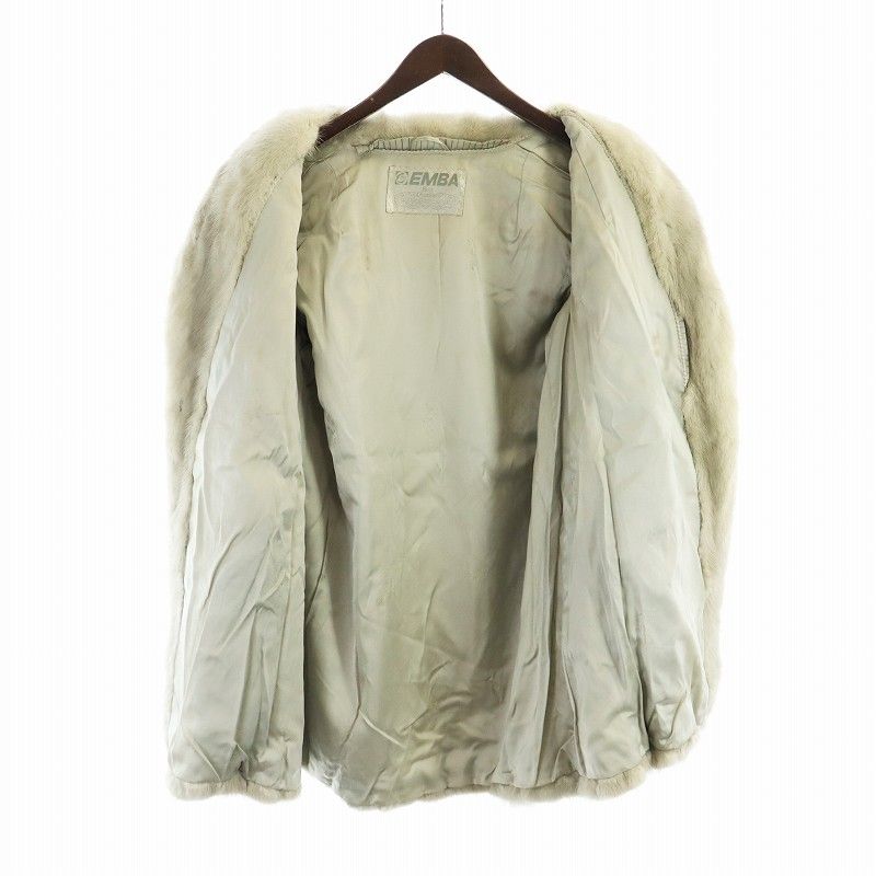 エンバ EMBA 毛皮コート サファイアミンクファー 長袖 総裏地 ミドル
