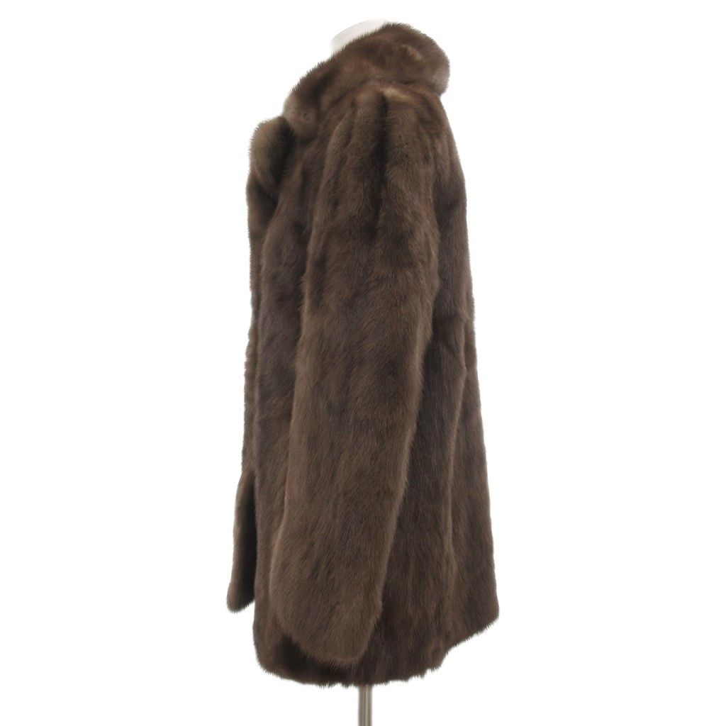 パロディ PALODY ミンクファーコート 毛皮 ミドル丈 9 ライトブラウン
