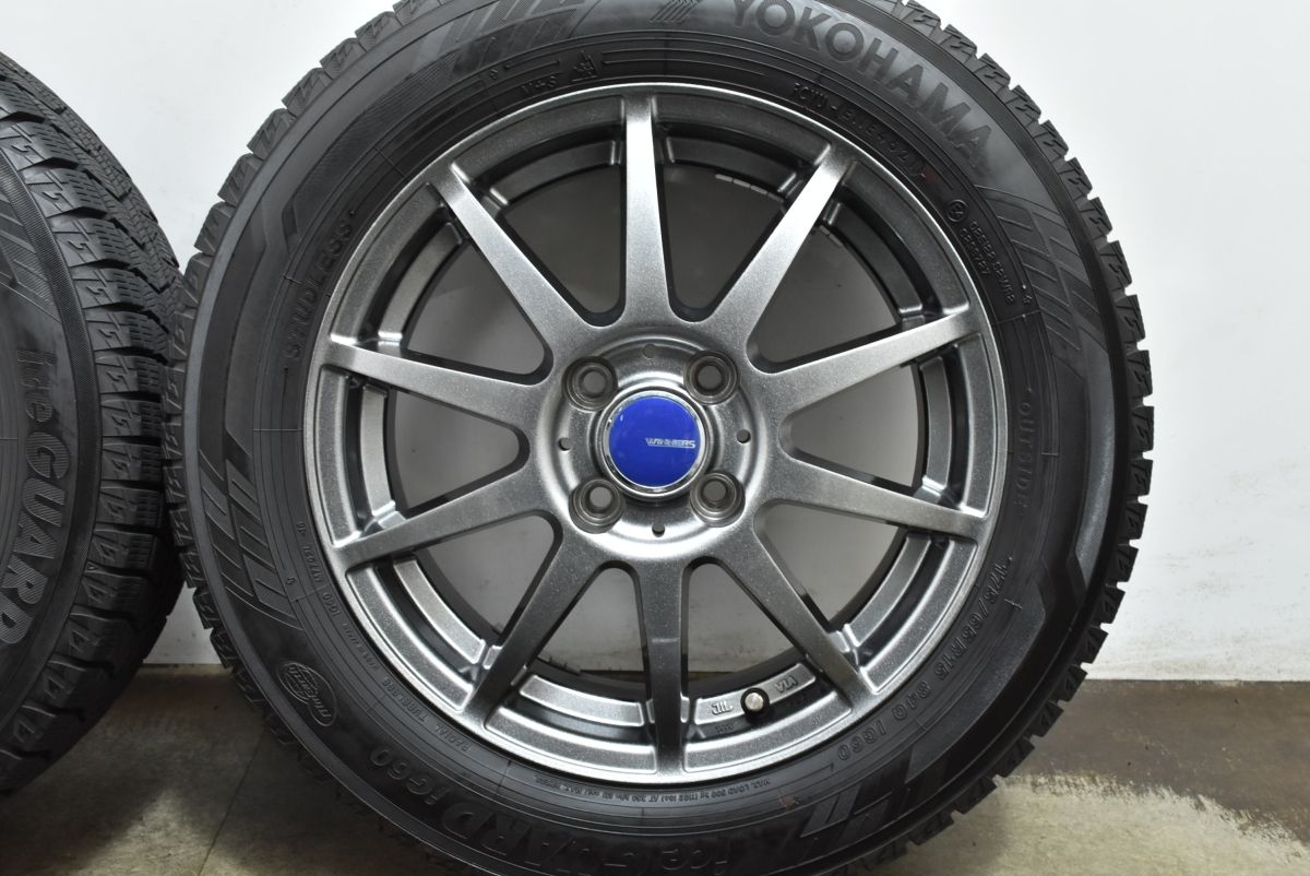  バリ溝 WINNERS 15 in 5 J 42 PCD 100 ヨコハマ アイスガード IG 60 175 65 R フィールダー アクア フィット スイフト スタッドレス 15インチ タイヤ ホイールセット