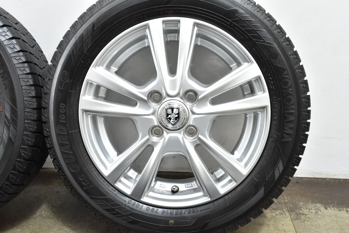  バリ溝スタッドレスタイヤ付き ジョーカー 14 in 4 5 J 45 PCD 100 ヨコハマ アイスガード IG 60 165 65 R ハスラー キャストアクティバ 14インチ タイヤ ホイールセット