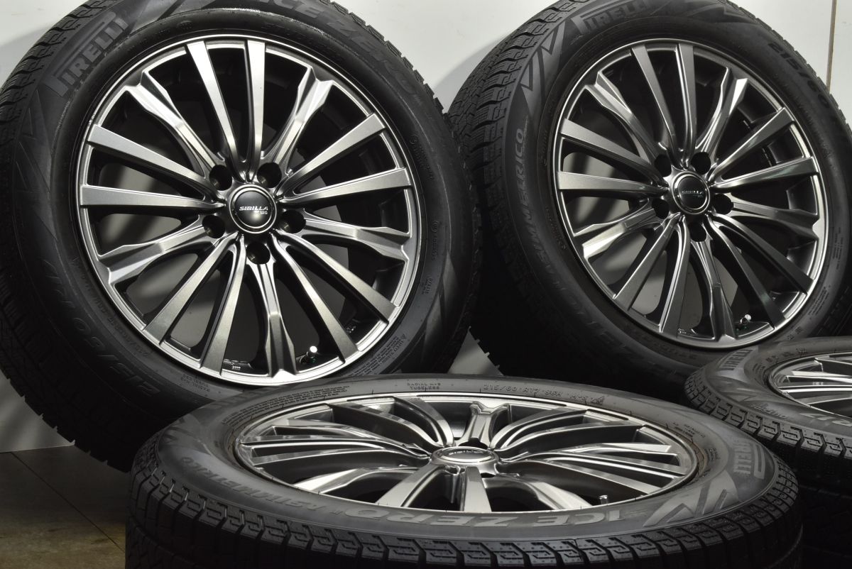 バリ溝 シビラ ネクスト 17 in 7 J 38 PCD 114 3 ピレリ アイスゼロアシンメトリコ 215 60 R アルファード エルグランド エクストレイル