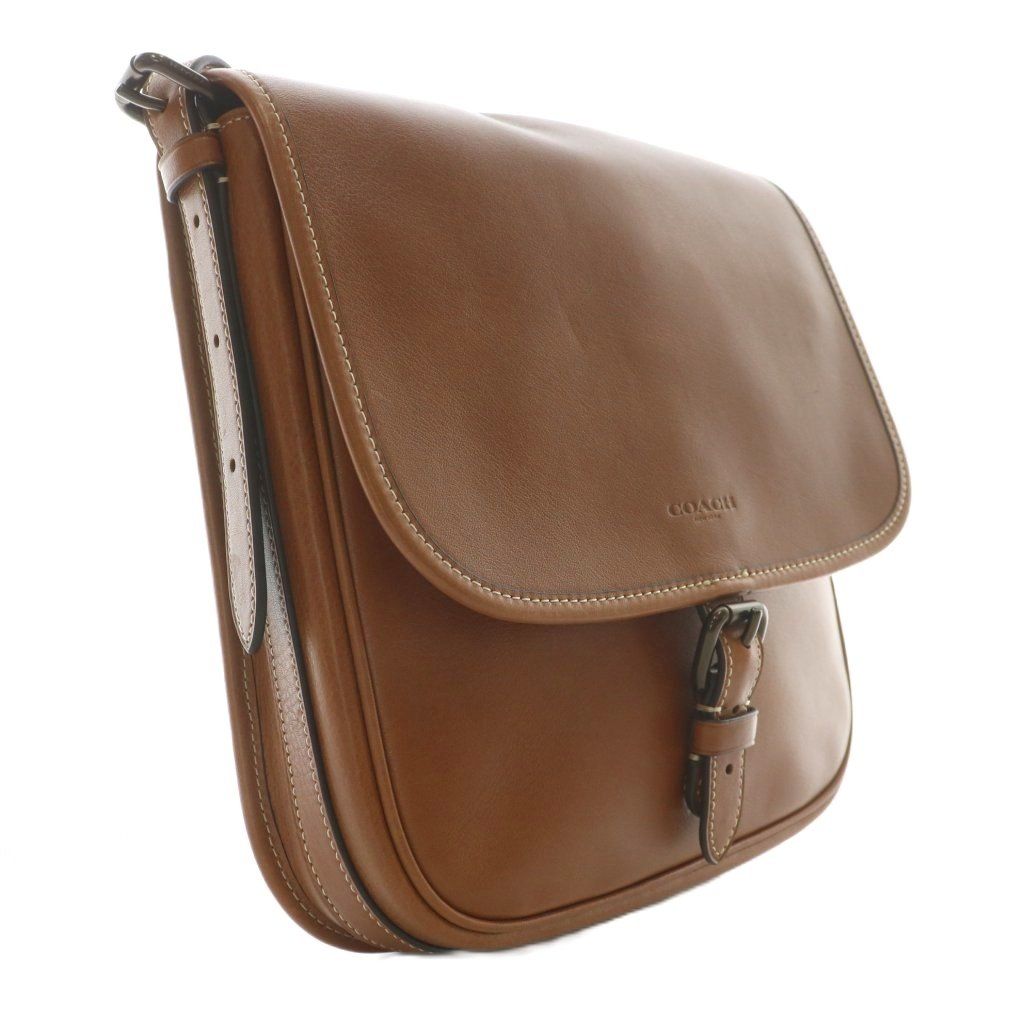 【中古】コーチ COACH ヒッチ フラップ クロスボディ バッグ ショルダーバッグ レザー ロゴ 茶色 ブラウン CV979 コーチ COACH ヒッチ フラップ クロスボディ バッグ ショルダーバッグ