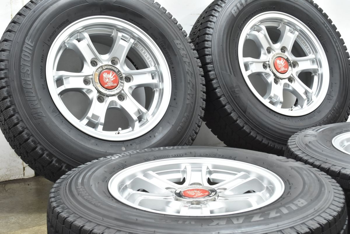 超バリ溝 アドベンチャー 15 in 6 J 33 PCD 139 7 ブリヂストン ブリザック VL 10 195 80 R LT キャラバン ハイエース レジアスエース