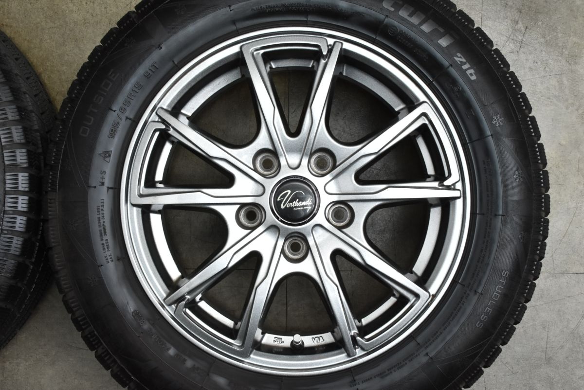  ノア ヴォクシー等に ヴェルサンディ 15 in 6 J 45 PCD 114 3 ハイフライ Win turi 216 195 65 R セレナ ステップワゴン アクセラ 15インチ タイヤ ホイールセット