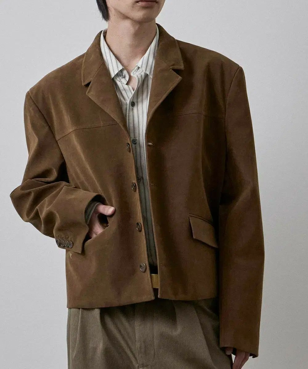 LEARVE ドミナント ノッチド クロップド ジャケット M