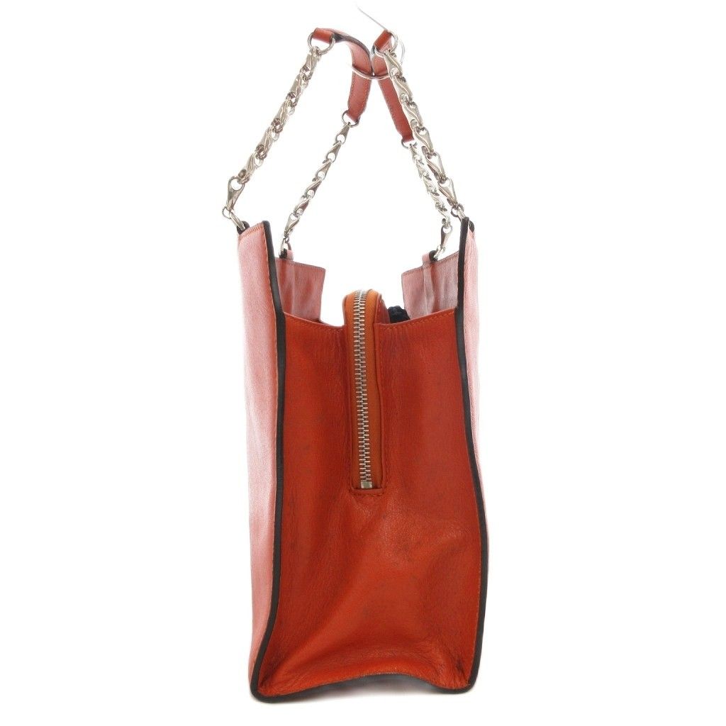 セリーヌ CELINE ハンドバッグ チェーンストラップ ロゴ レザー