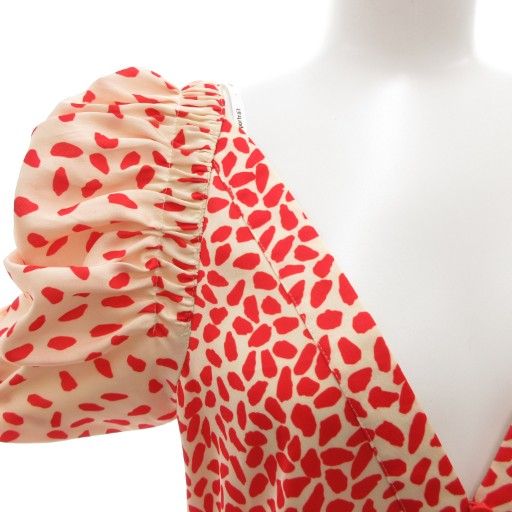 セルフポートレイト self-portrait Dot Satin Printed dress ドット