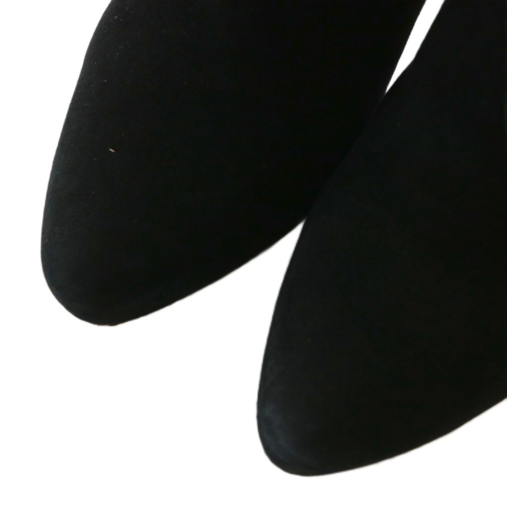 プラダ PRADA ロングブーツ スエード ポインテッドトゥ ハイヒール