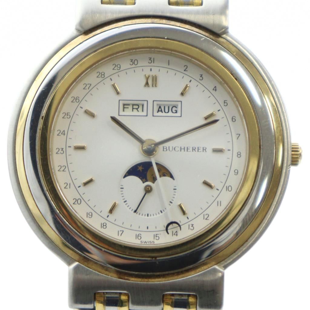 BUCHERER ブへラ R ムーンフェイズ 腕時計 ウォッチ 自動巻き トリプル