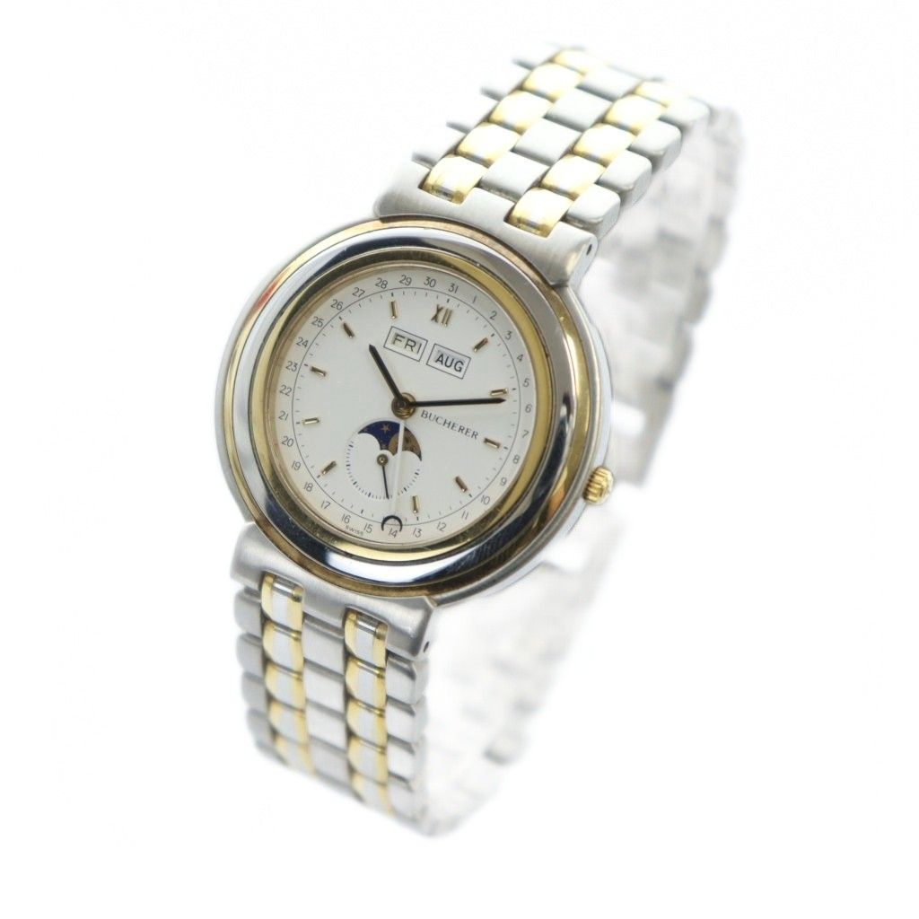 BUCHERER ブへラ R ムーンフェイズ 腕時計 ウォッチ 自動巻き トリプル