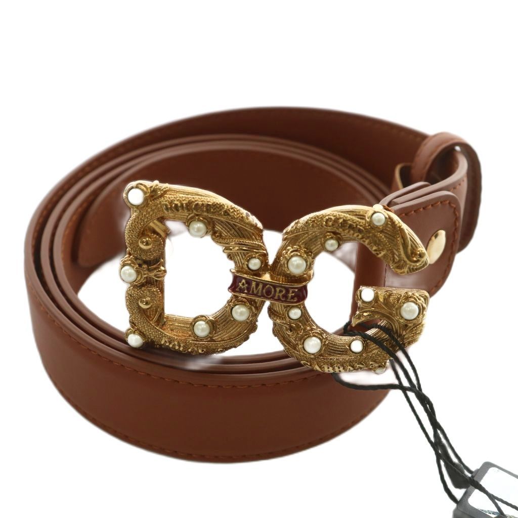 ドルチェ&ガッバーナ ドルガバ DOLCE&GABBANA ベルト ハトメ 牛革