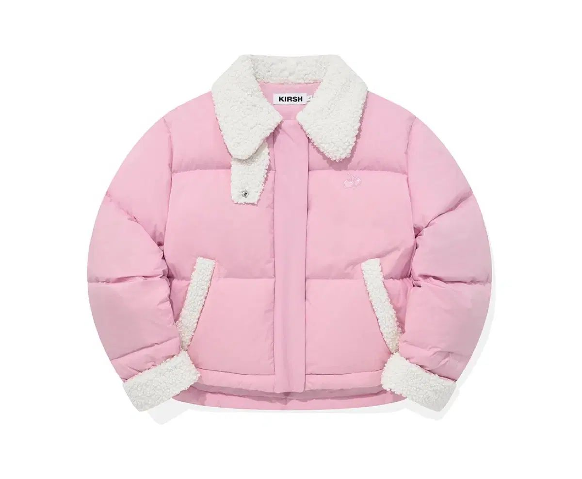 キルシー さくらんぼ ファー ショート ダウン ダウン アウター ピンク
