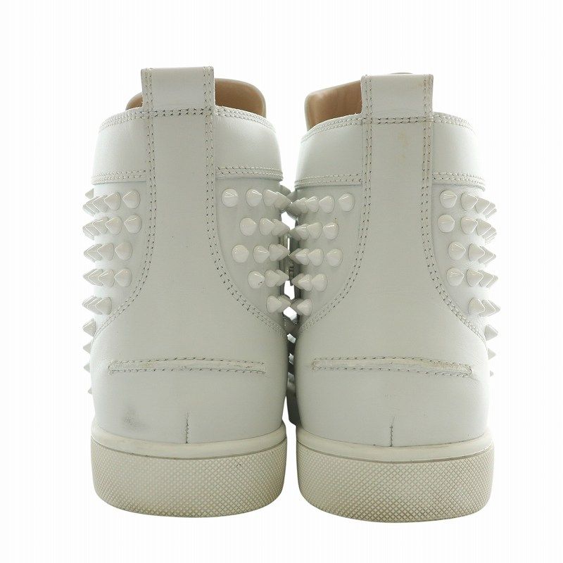 クリスチャンルブダン 42 27 レザー スニーカー スタッズ ホワイト 白 美品・希少】クリスチャンルブタン スニーカー スタッズ 白 27cm 42