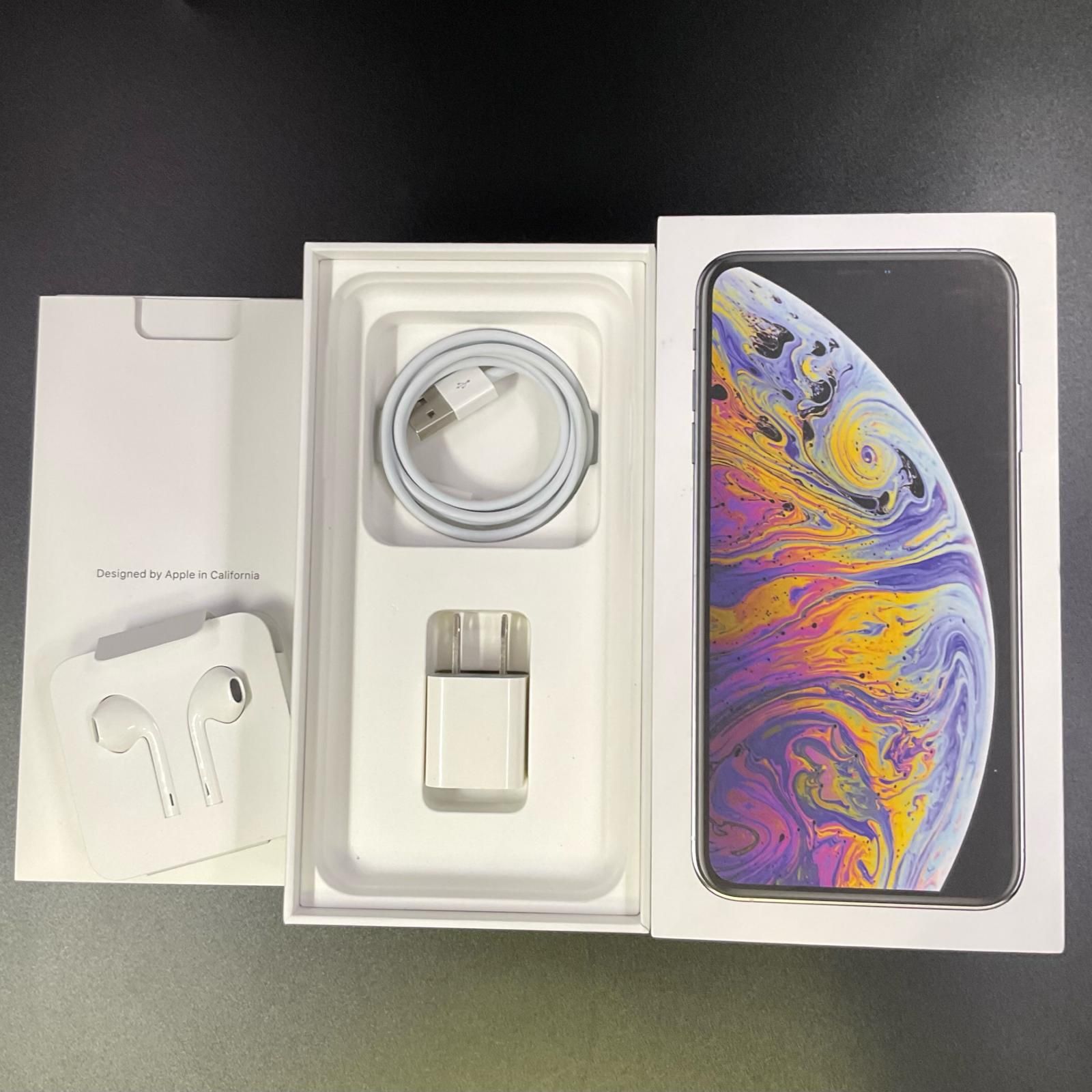 iPhone XS Max 256GB シルバー SIMフリー 白ロム 動作確認済 77%【全額