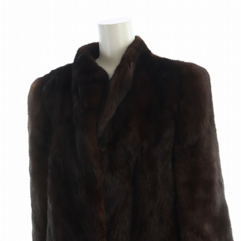 サガミンク SAGA MINK 金サガ ダークミンク ファー コート ミドル 毛皮