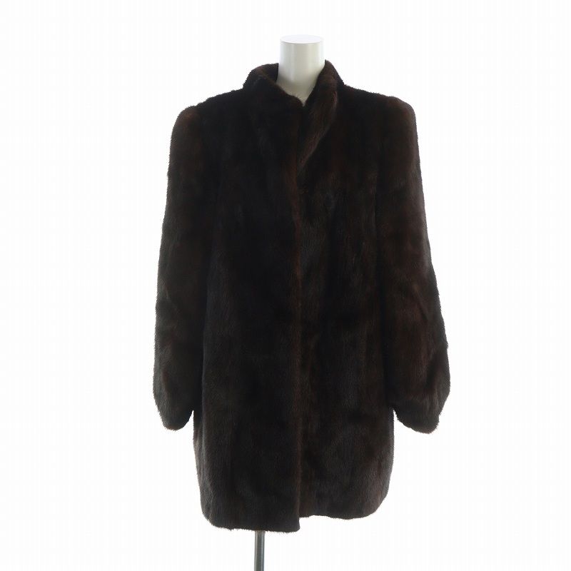 サガミンク SAGA MINK 金サガ ダークミンク ファー コート ミドル 毛皮
