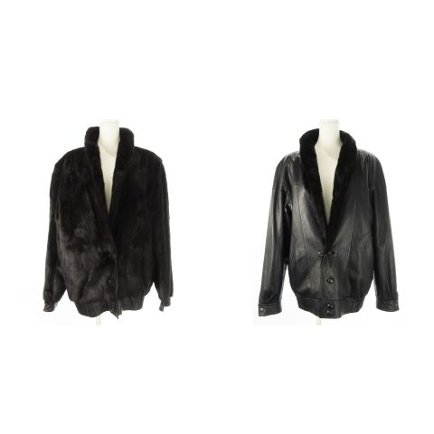 ノーブランド リバーシブル ミンクファージャケット レザージャケット